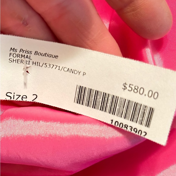 Sherri hill size 2 formal in candy pink - Picture 3 of 3